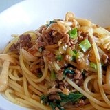 肉そぼろの和風パスタ